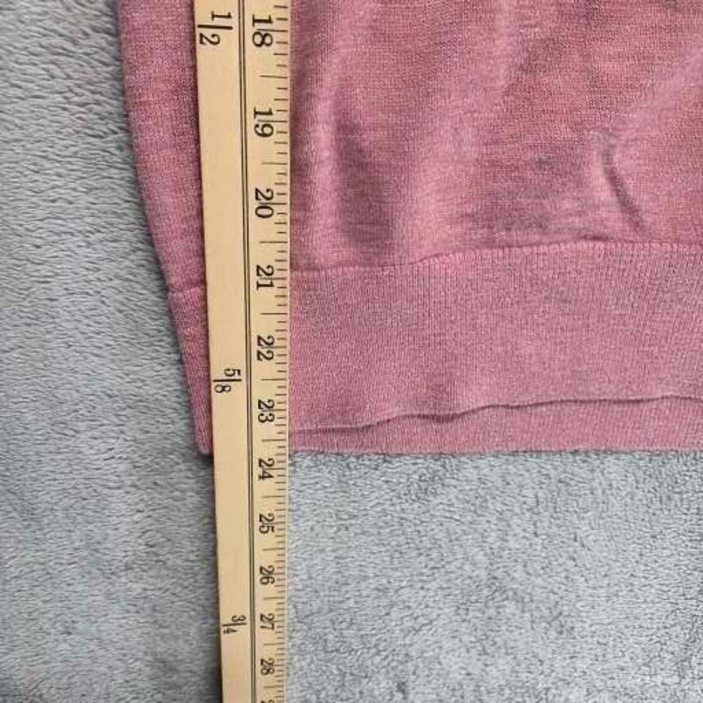 Banana‎ Republic Sweater Mens Large Red Organic Slub Cotton Pullover Raglan - Picture 5 of 13